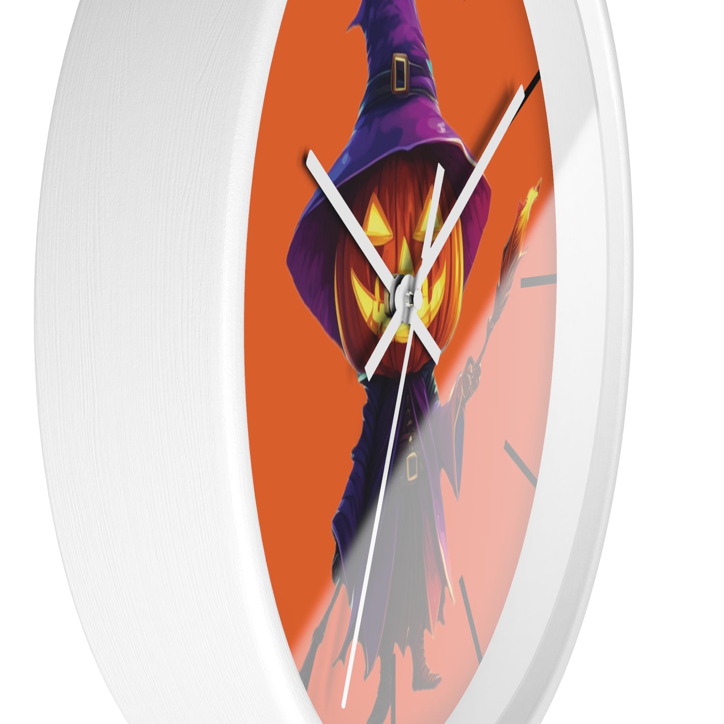 Pumpkin Wizard Wall Clock