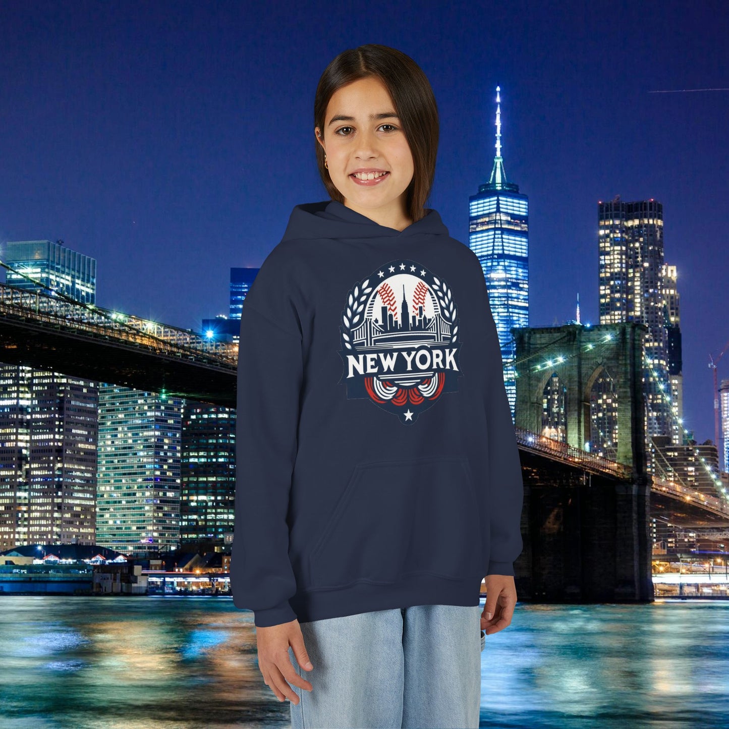 New York Bronx Baseball Youth Hoodie