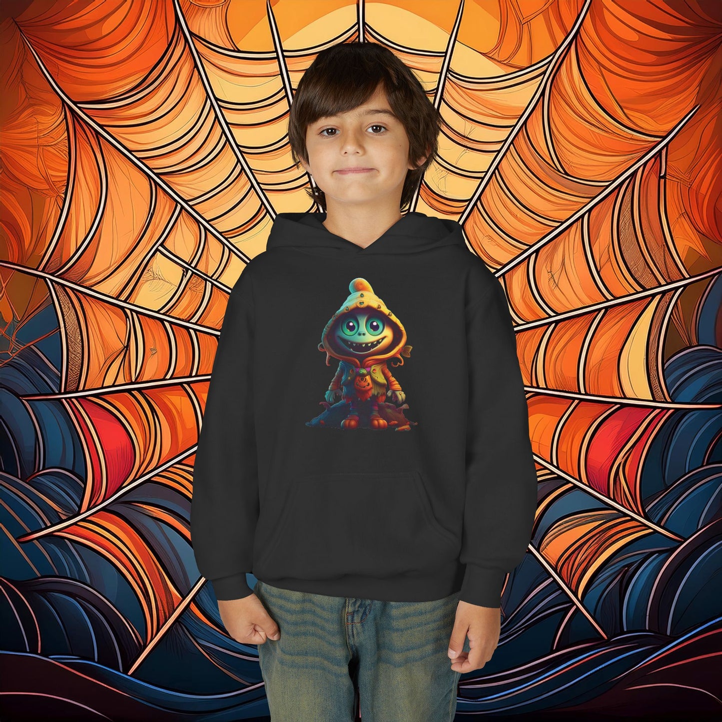 Trick or Treat Monster Youth Hoodie