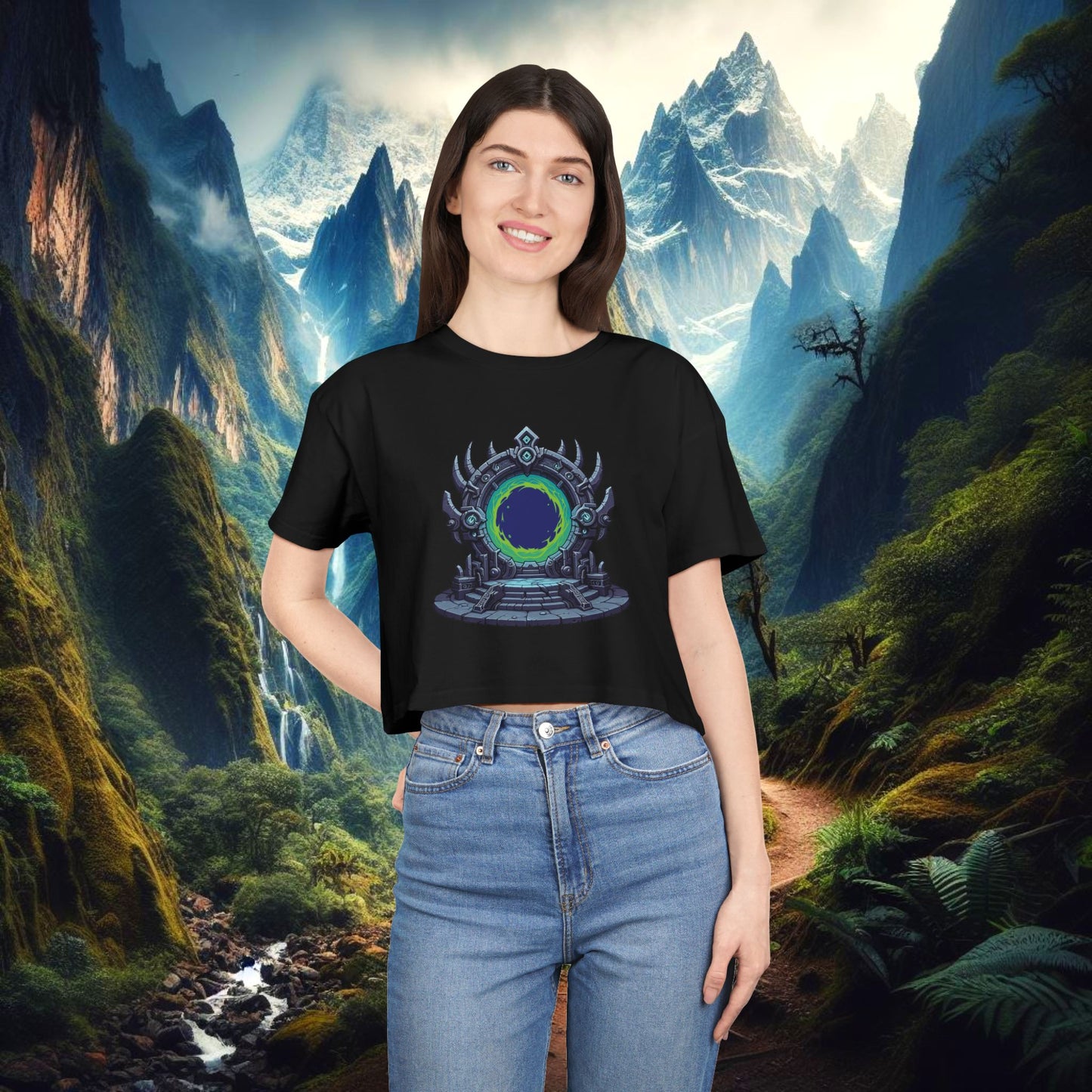 Dark Portal Women's Crop Tee