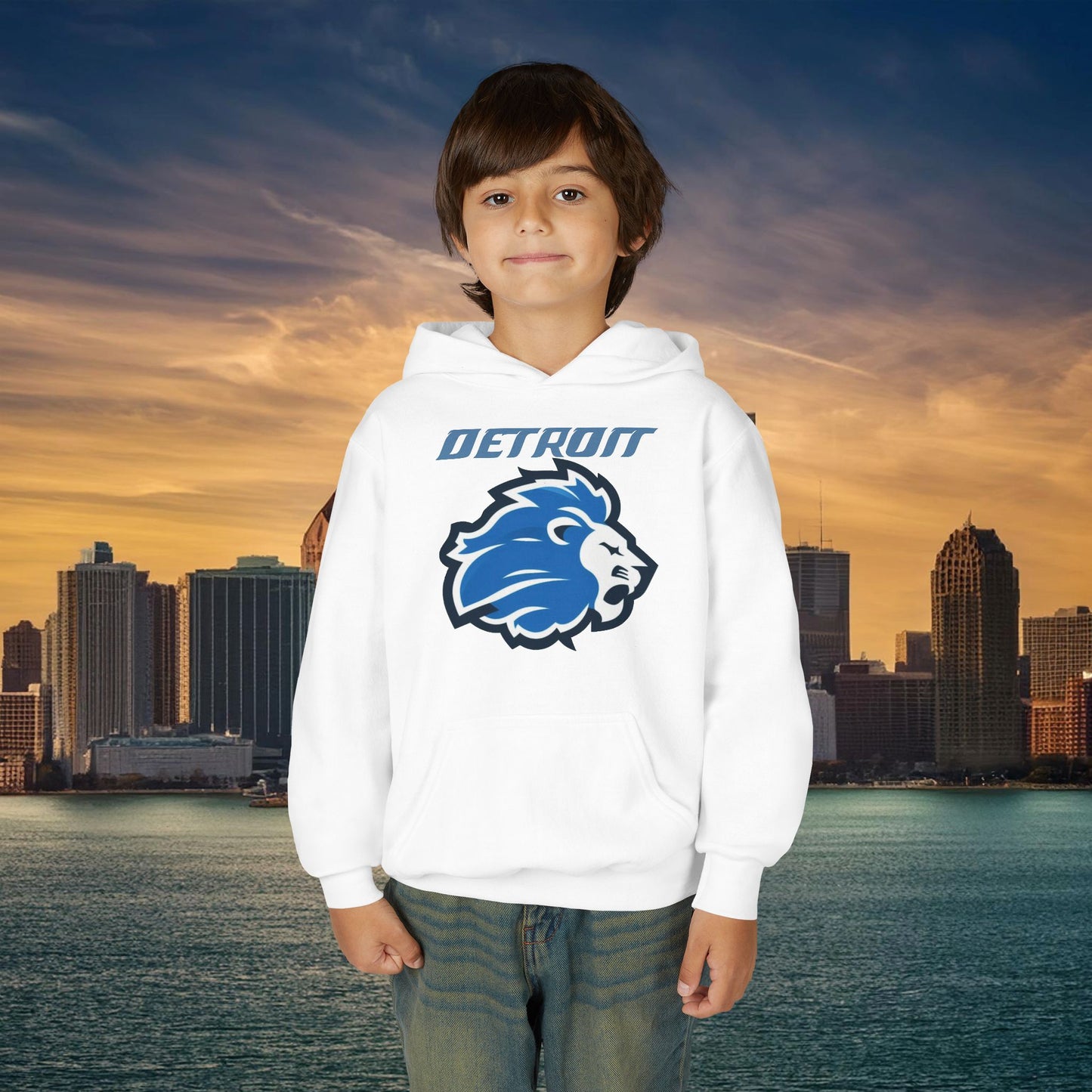 Detroit Football Logo Youth Hoodie