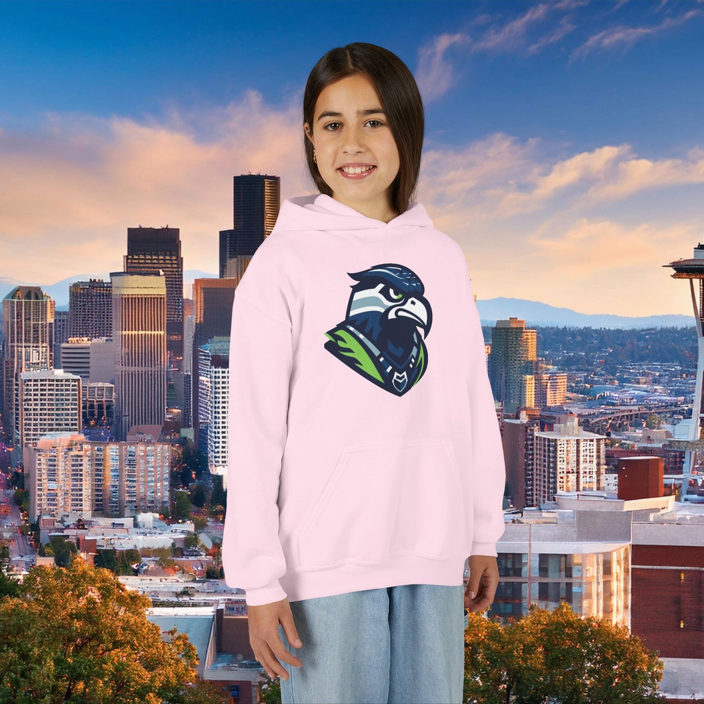 Seattle Football Crest Youth Hoodie