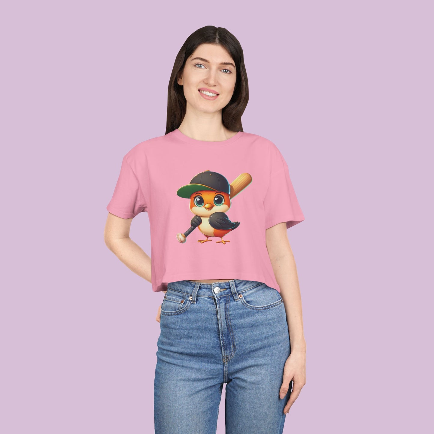 Baltimore Baseball Little Oriole Women's Crop Tee