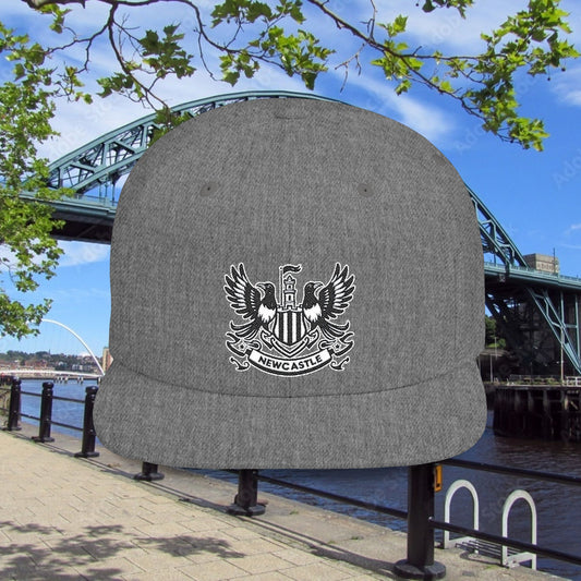 Newcastle United B&W Crest Flat Bill Snapback