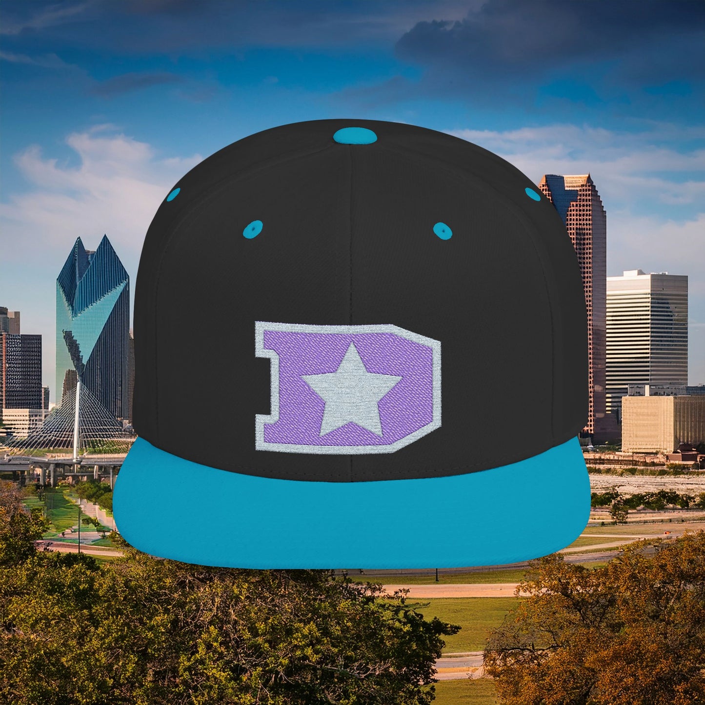 Dallas D Flat Bill Snapback with Star