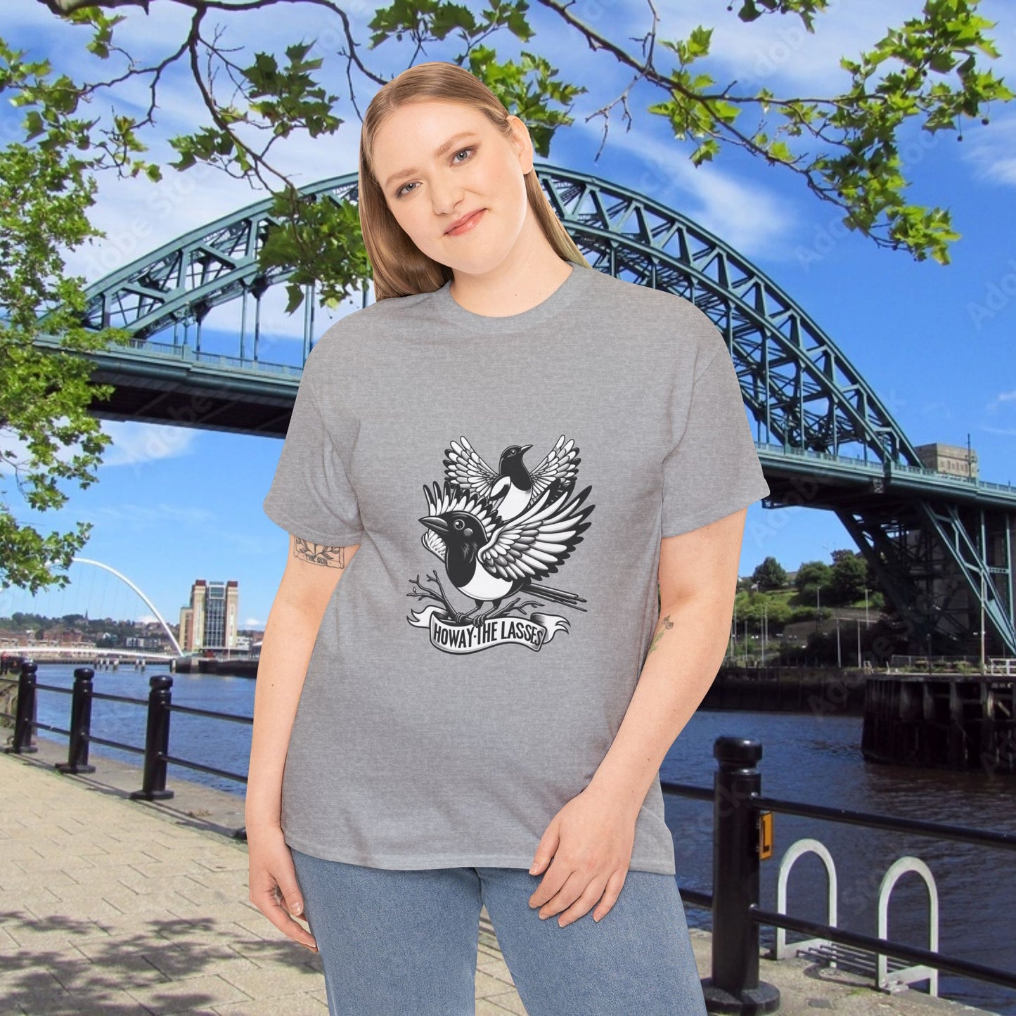 Newcastle United Howay The Lasses B&W (Twin Mags) Tee