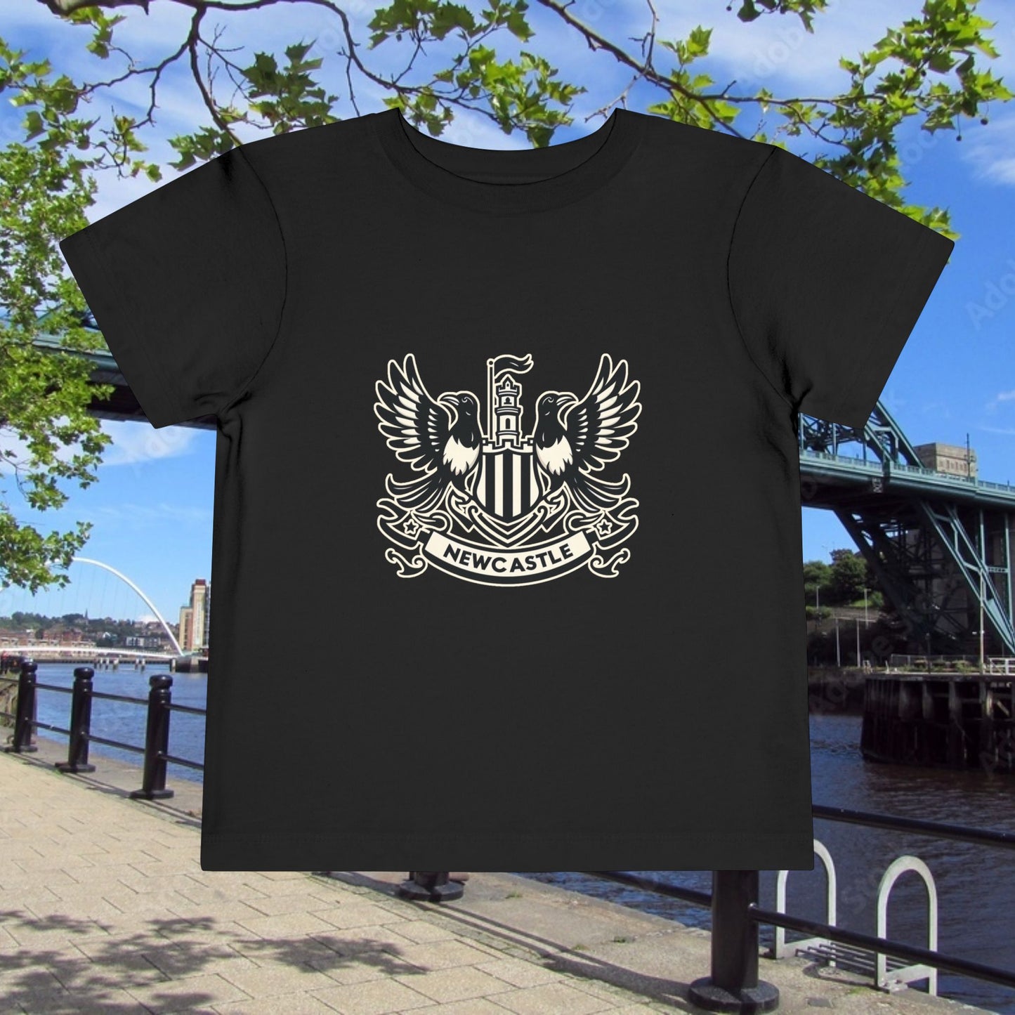 Newcastle United B&W Crest Toddler Tee