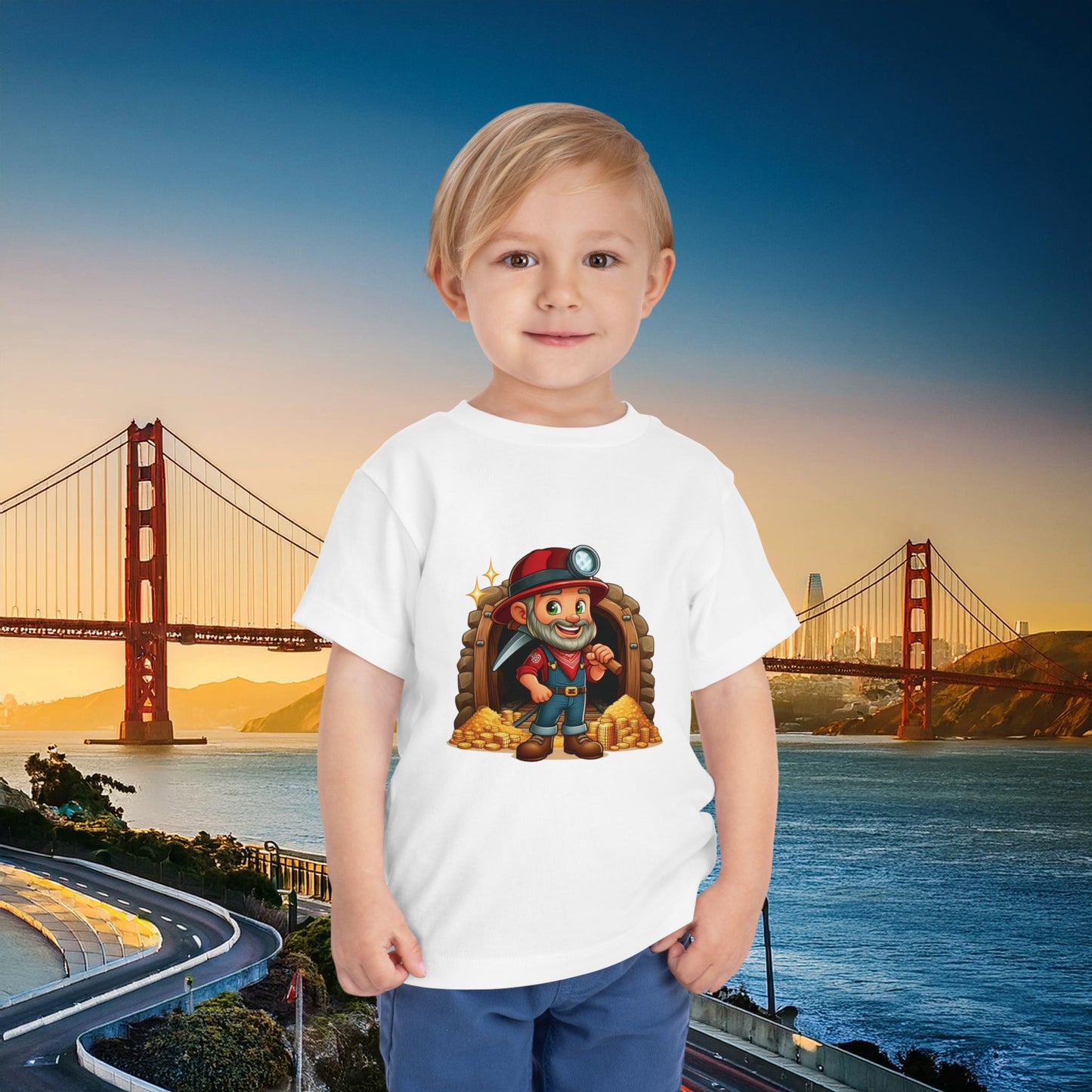 San Francisco Football Cartoon Miner Toddler Tee