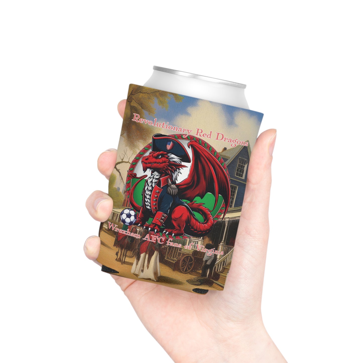 Revolutionary Red Dragons Logo Can Cooler - Williamsburg