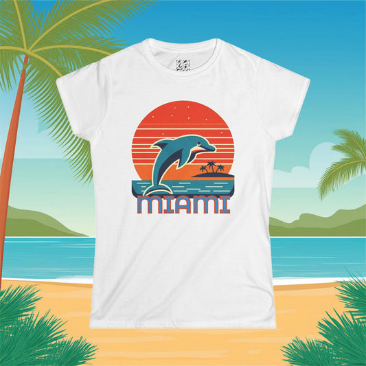 Miami Football Design Women's Softstyle Tee