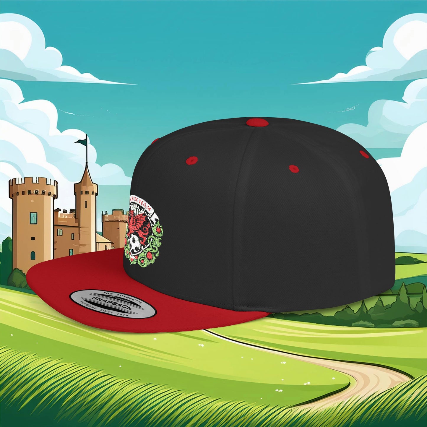 Wrexham Crest Flat Bill Snapback