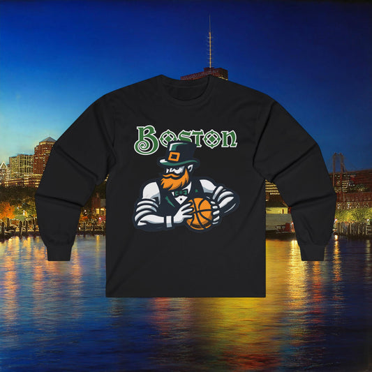 Boston Basketball Design Long Sleeve Tee