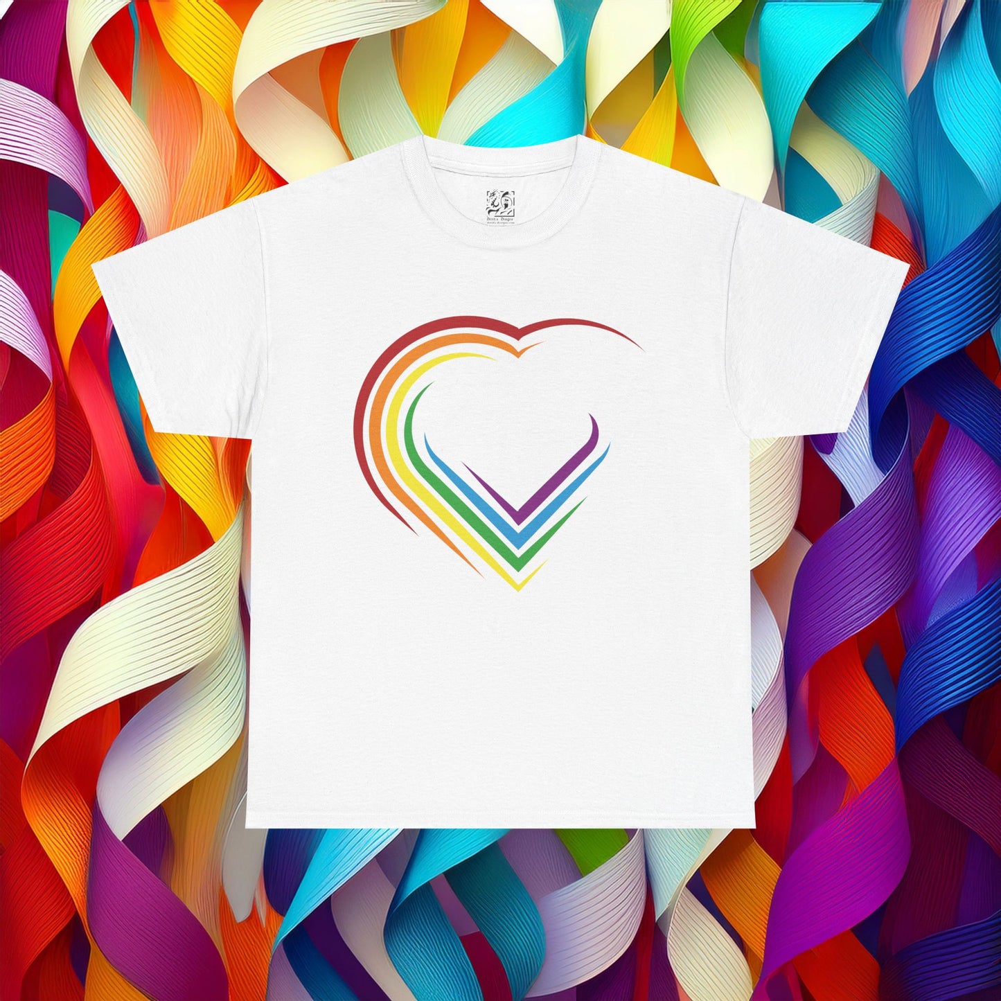 Rainbow Heart Unisex Tee