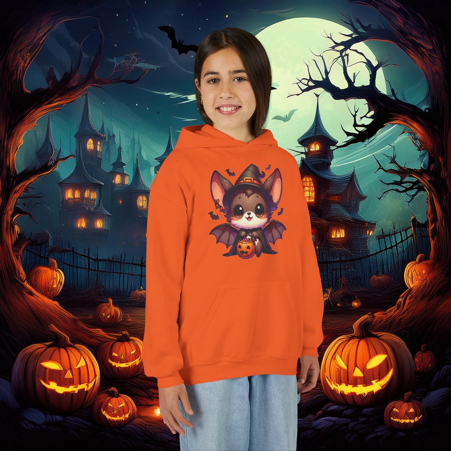 Cute Bat Youth Hoodie