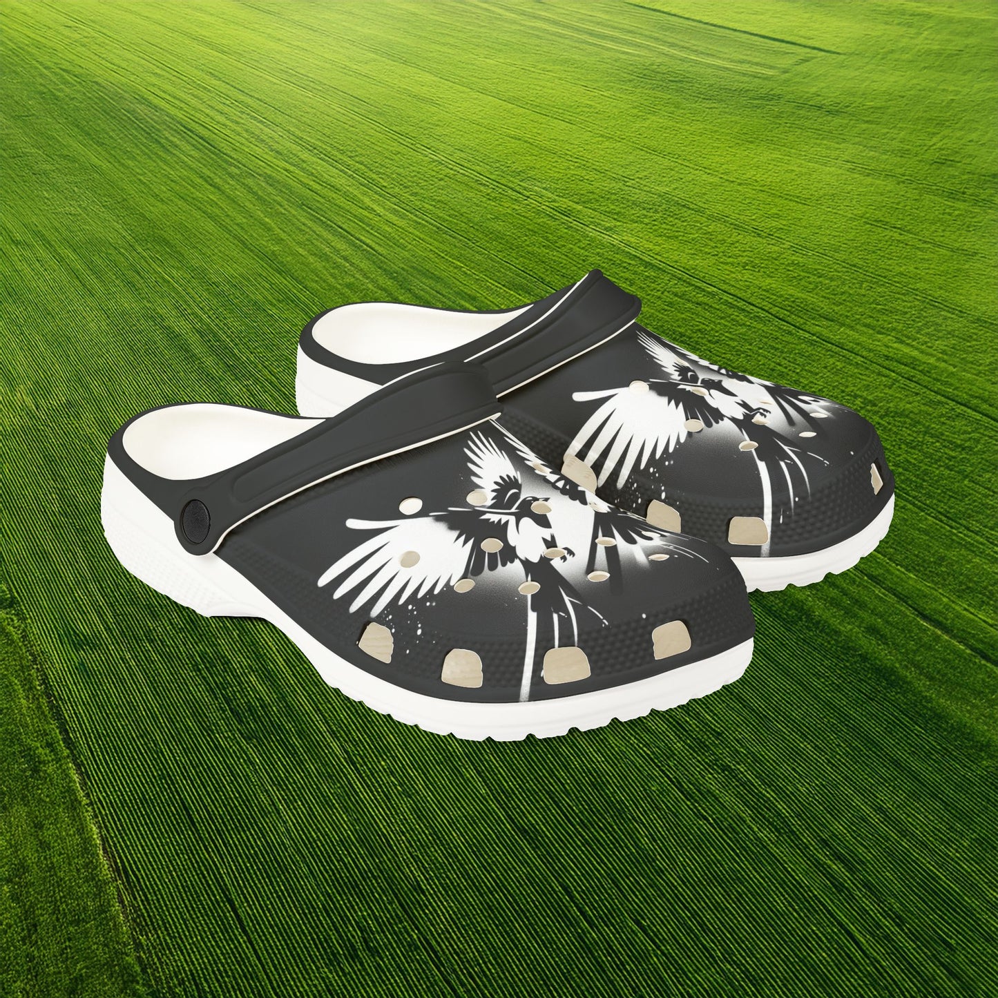 Newcastle Magpie Graffiti Foam Clogs