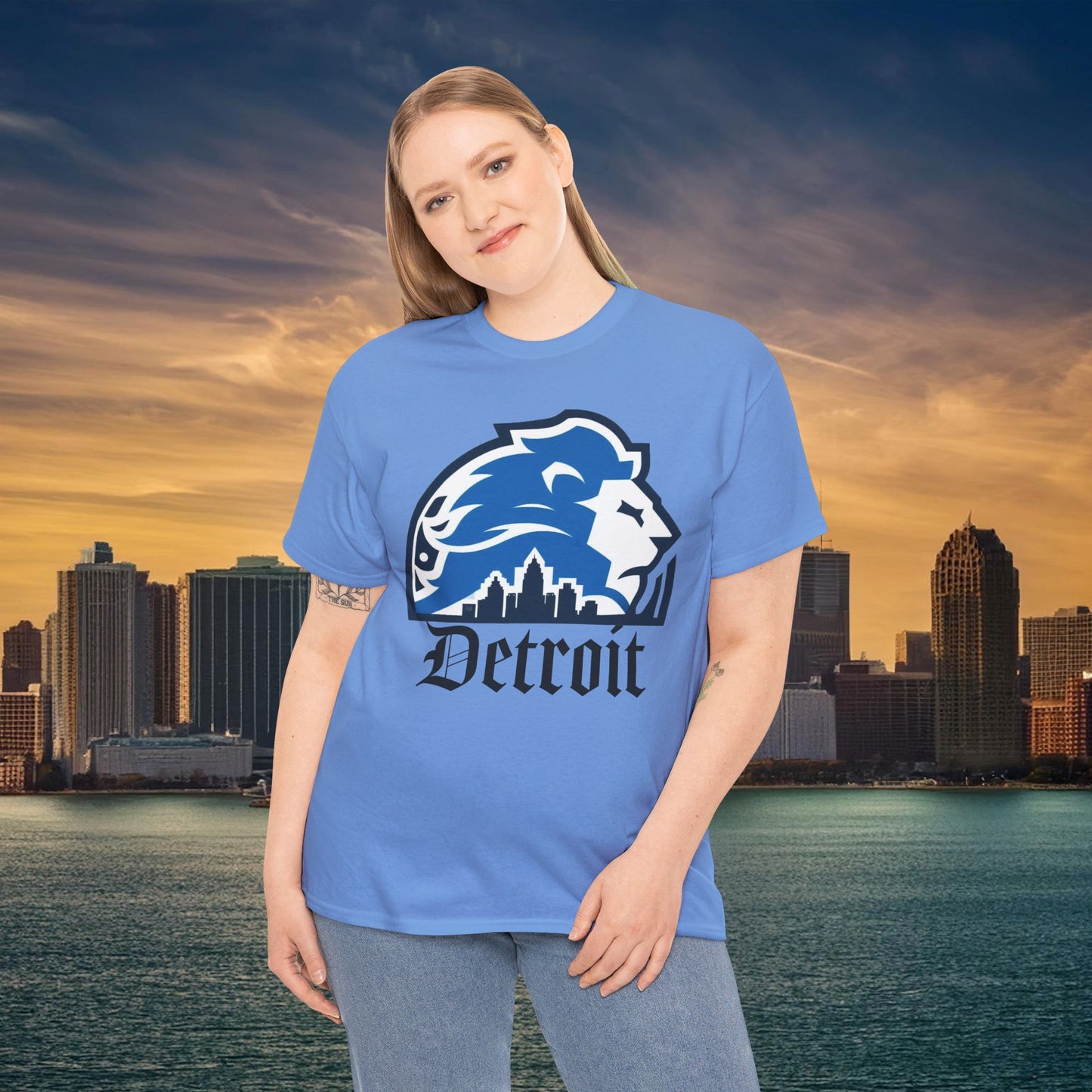 Detroit Football Skyline Tee