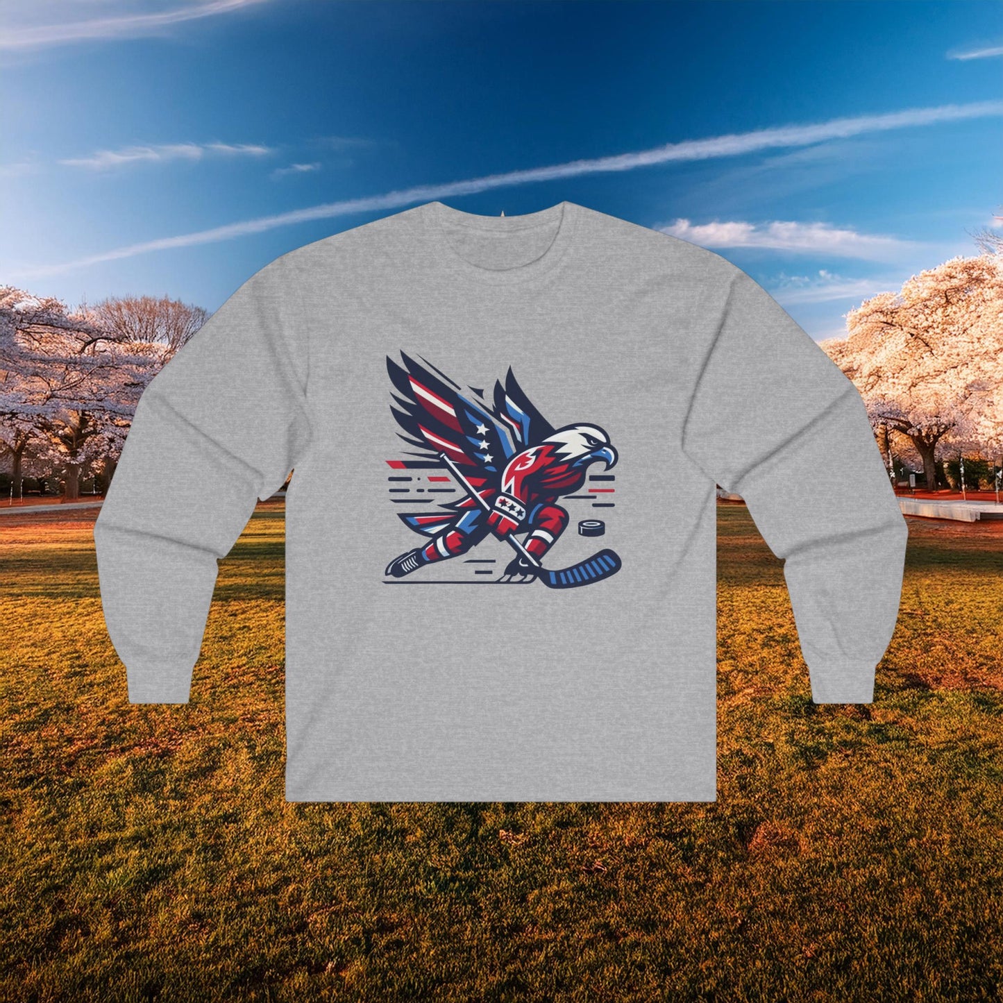 Washington Hockey Eagle Long Sleeve Tee