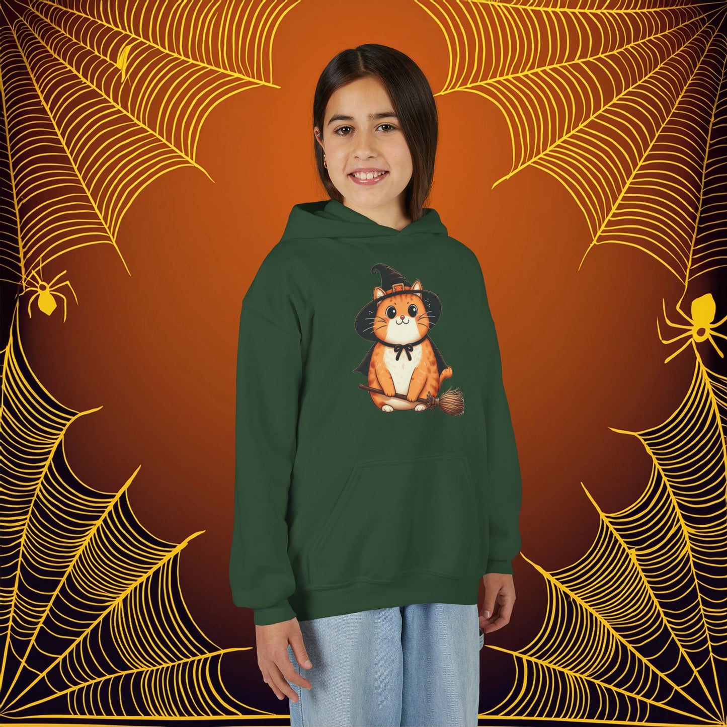 Trick or Treat Cat Youth Hoodie