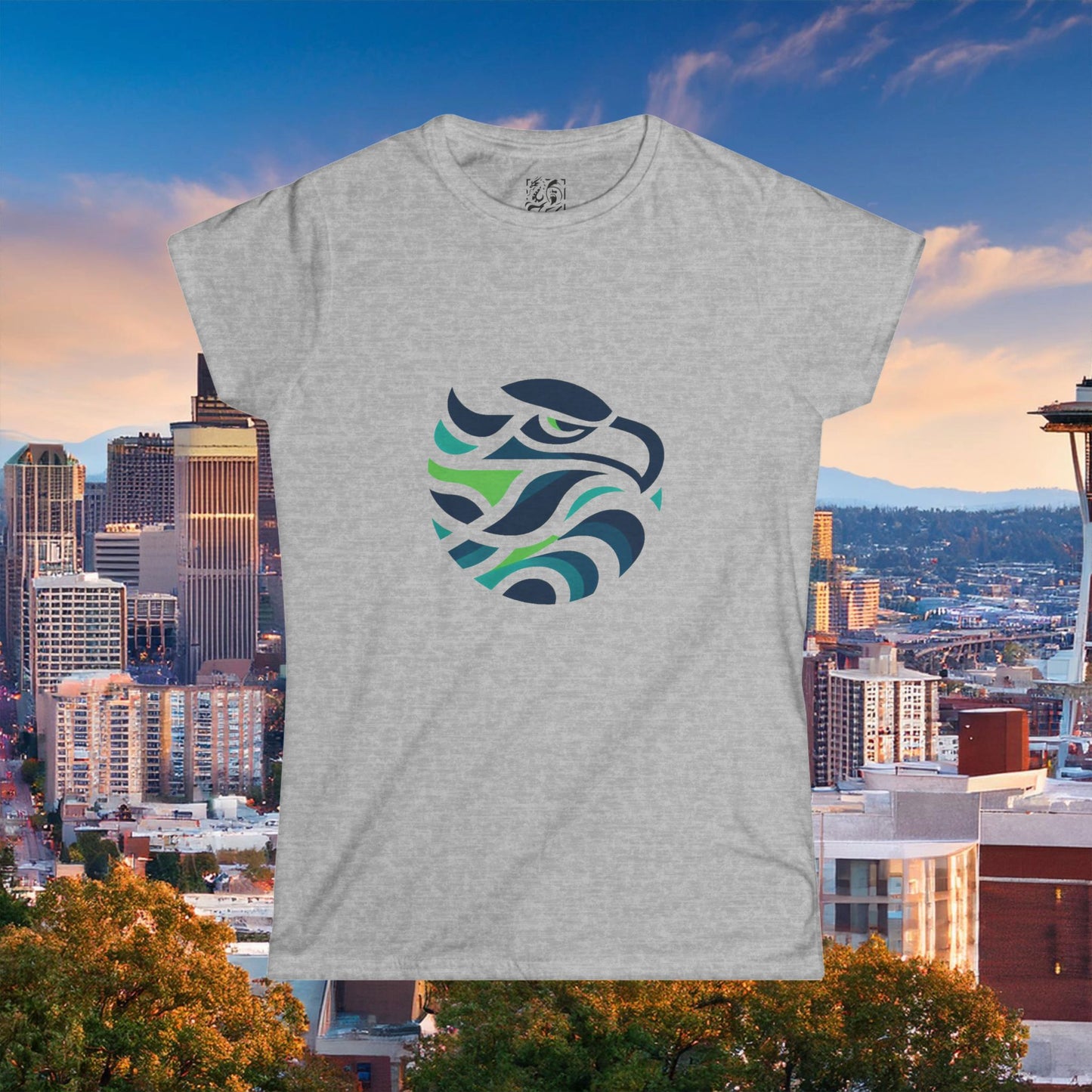 Seattle Football Logo Women's Softstyle Tee