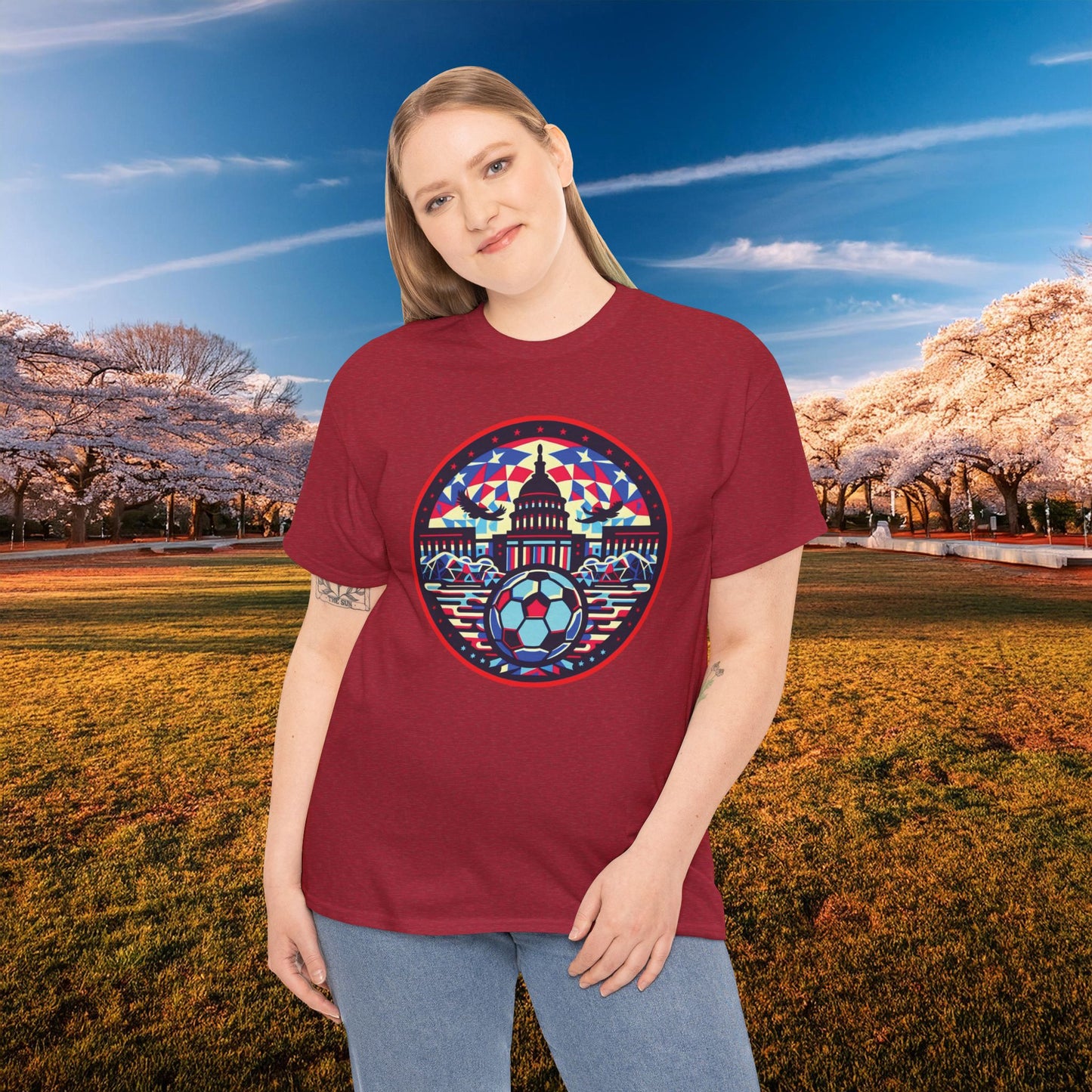 Vibrant Geometric DC Soccer Tee