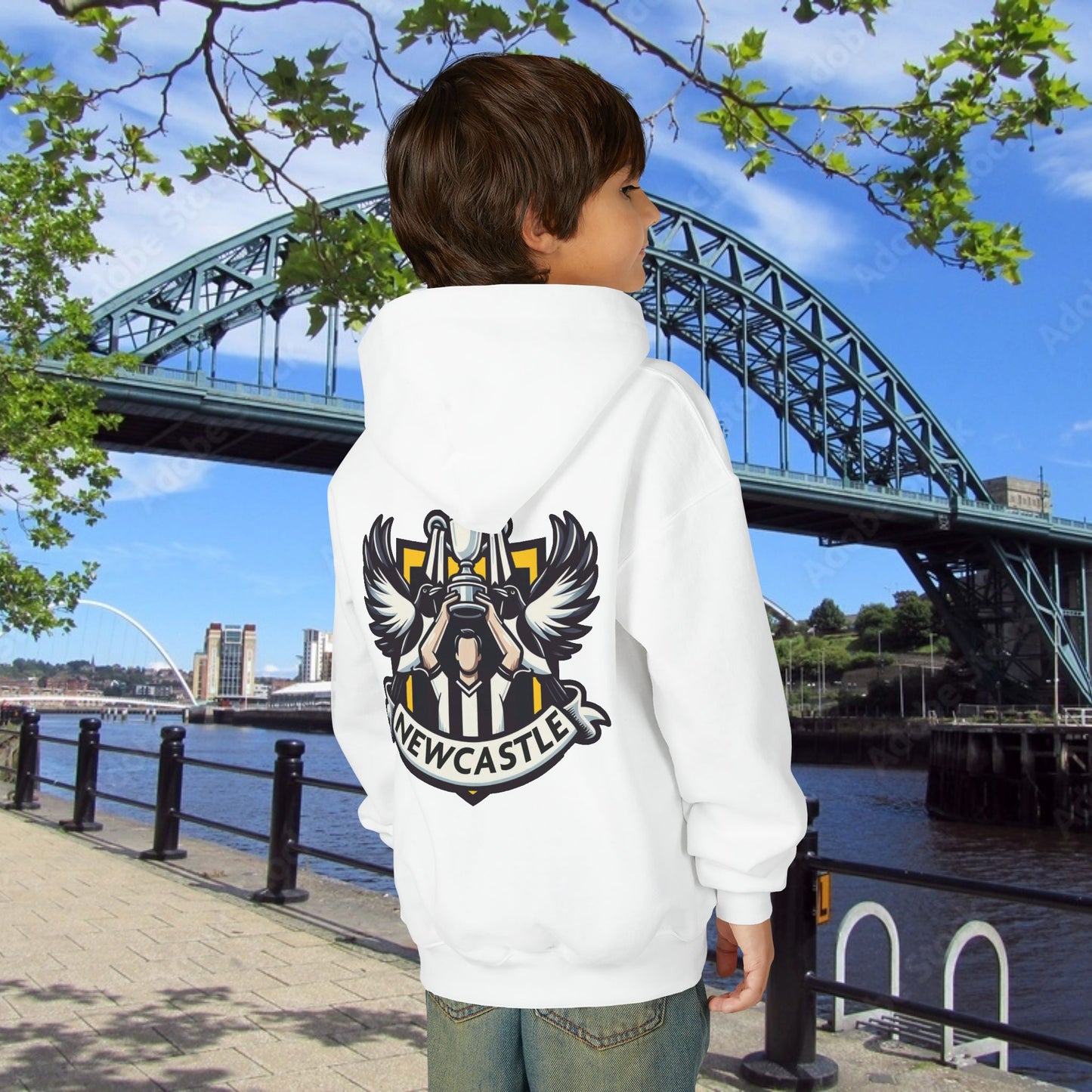 Newcastle Cup Champions Crest Youth Hoodie