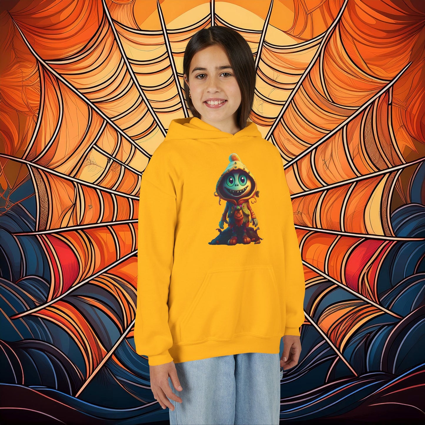 Trick or Treat Monster Youth Hoodie