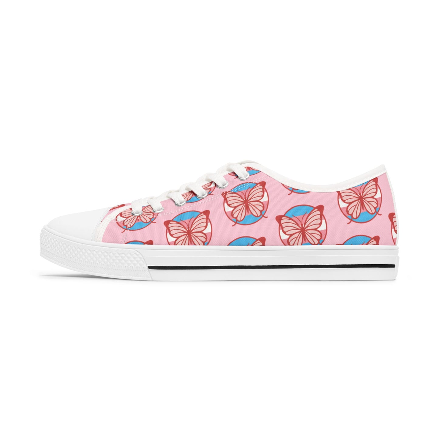 The T Elders Butterfly Print Women's Low Top Sneakers