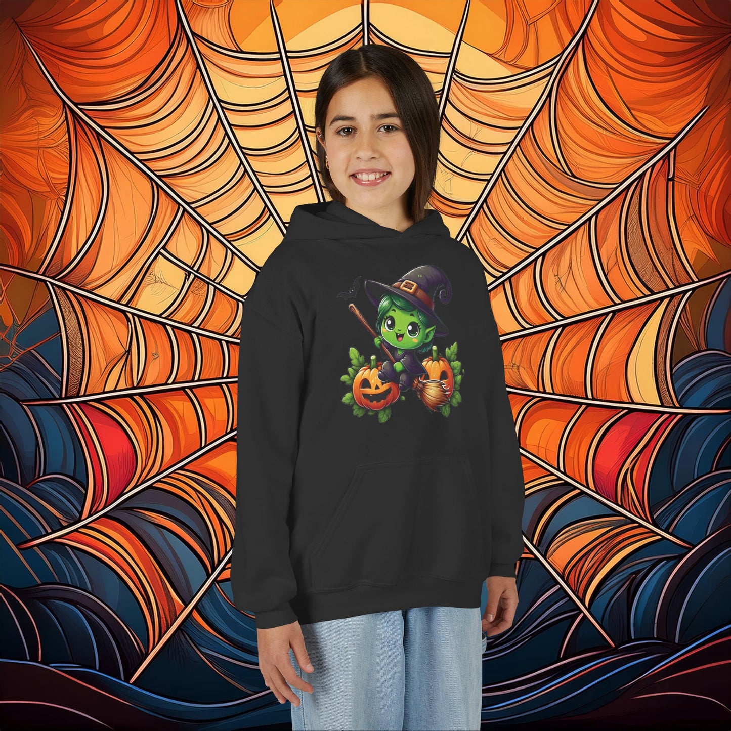 Cute Witch Youth Hoodie