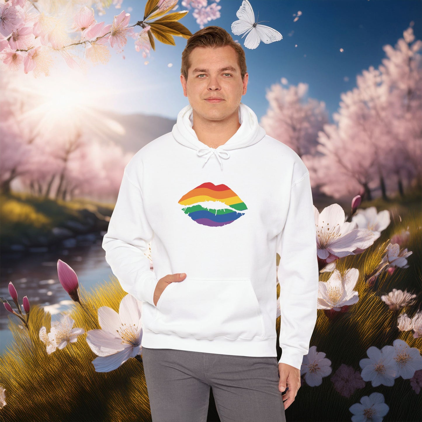 Rainbow Kiss Unisex Hoodie