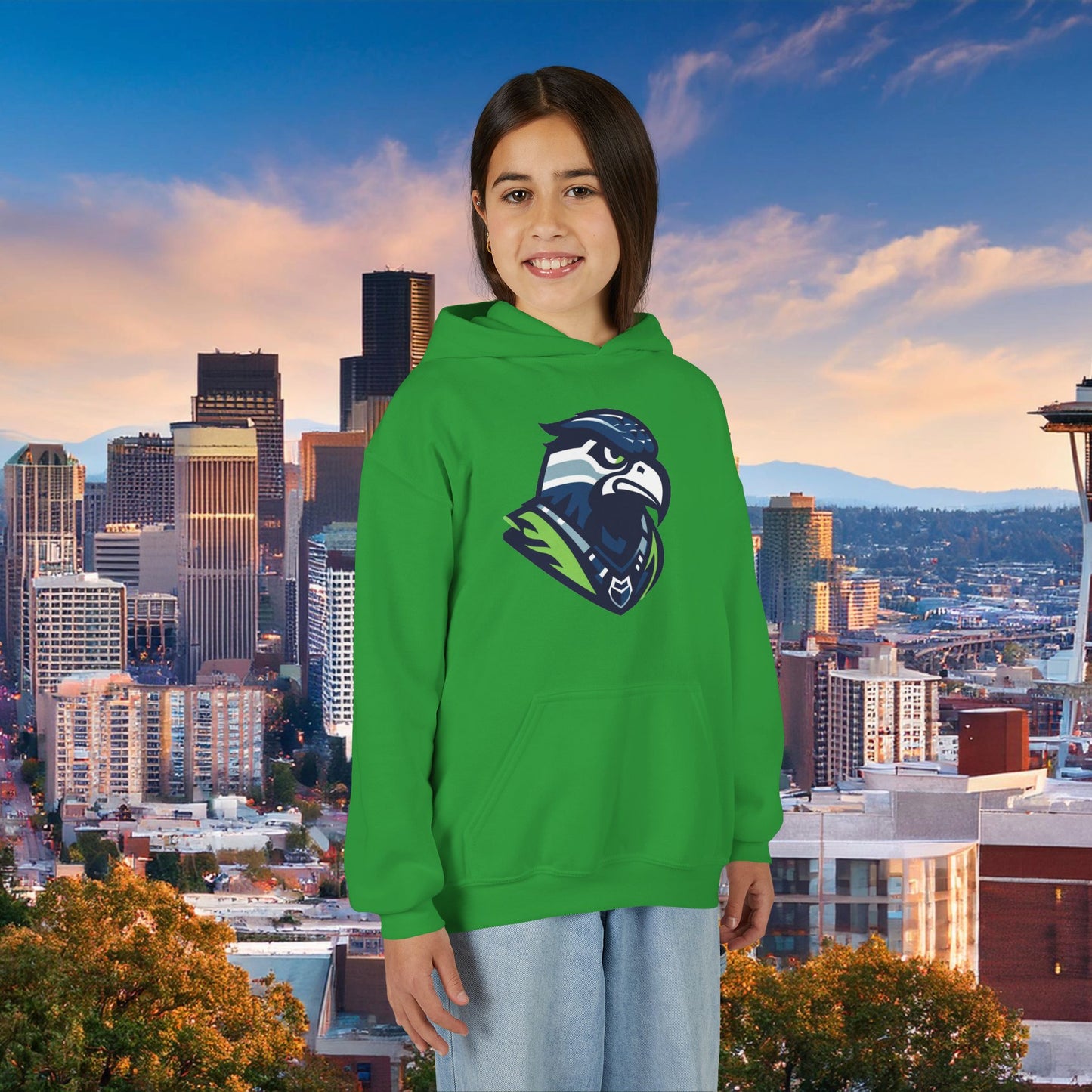 Seattle Football Crest Youth Hoodie