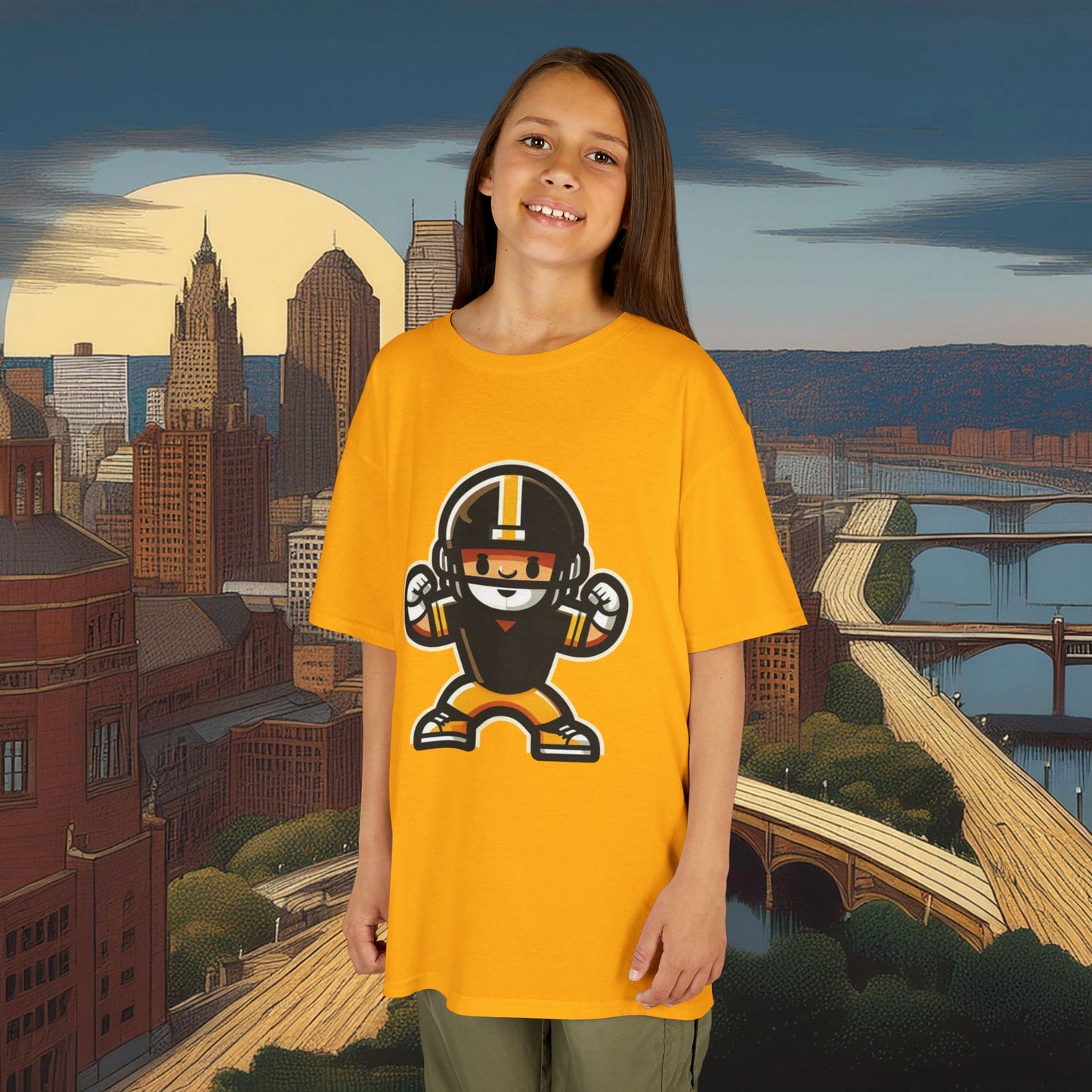 Mini Pittsburgh Football Player Kids Tee
