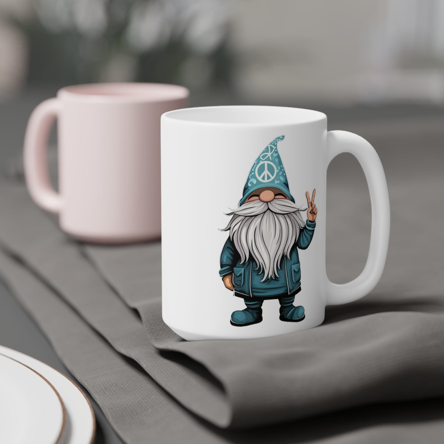 Peace Gnome Ceramic Mugs (11oz\15oz)