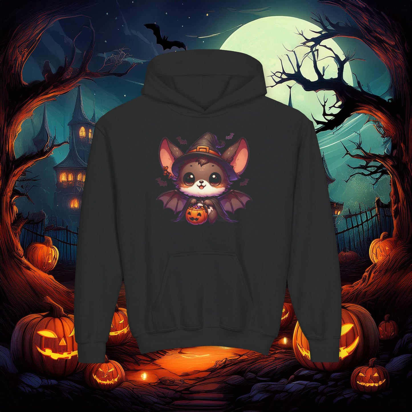 Cute Bat Youth Hoodie