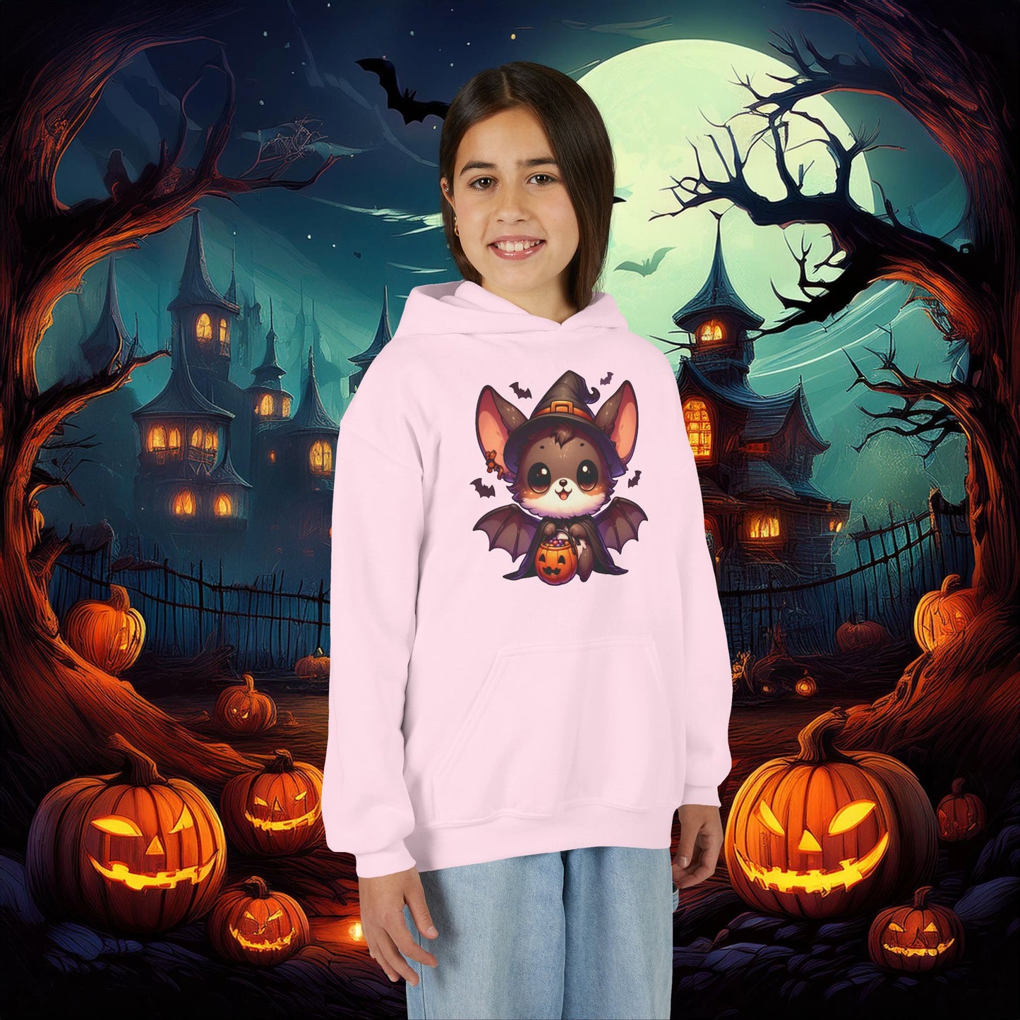 Cute Bat Youth Hoodie