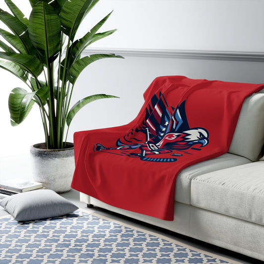 Washington Hockey Eagle Sherpa Fleece Blanket