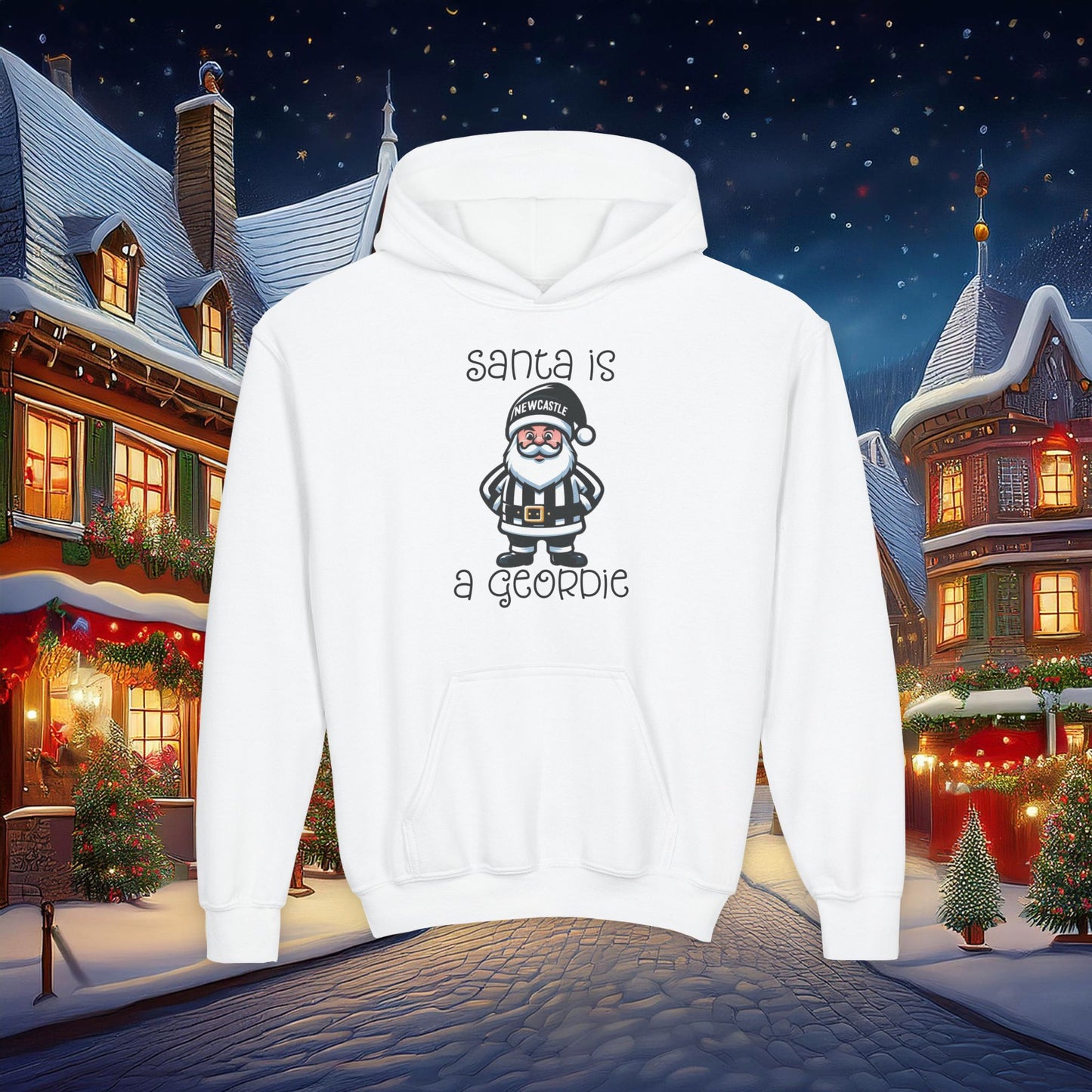 Newcastle United Santa is a Geordie Youth Hoodie
