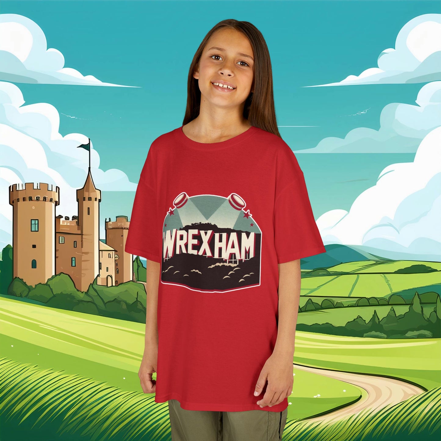 Wrexham Hollywood Sign Kids Tee
