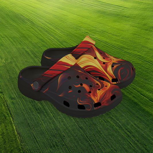 Flames Kid's Foam Clogs