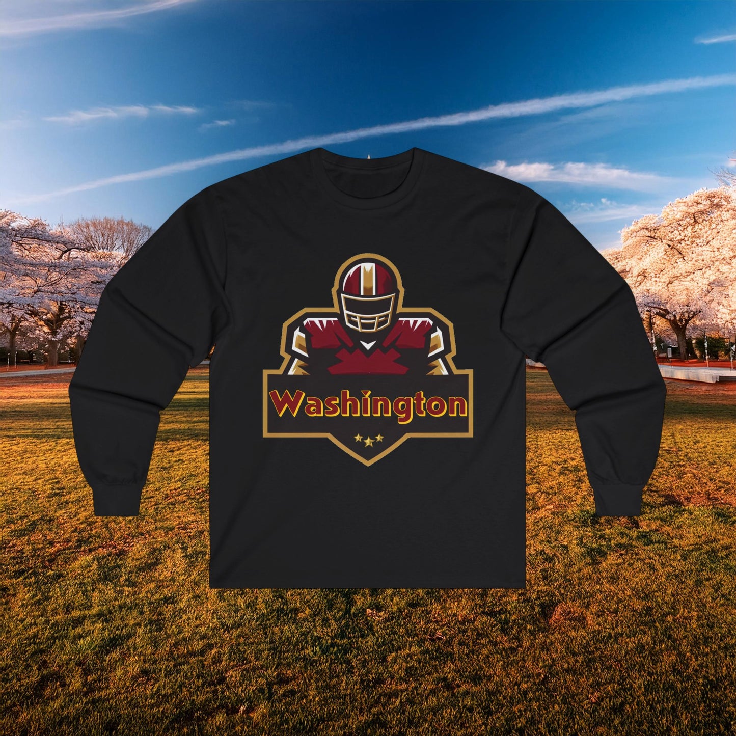 Washington Football Player Logo Long Sleeve Tee