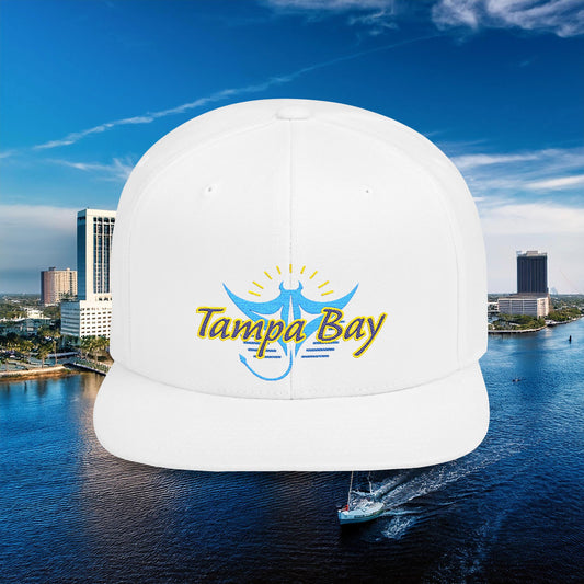 Tampa Bay Baseball Logo Flat Bill Snapback