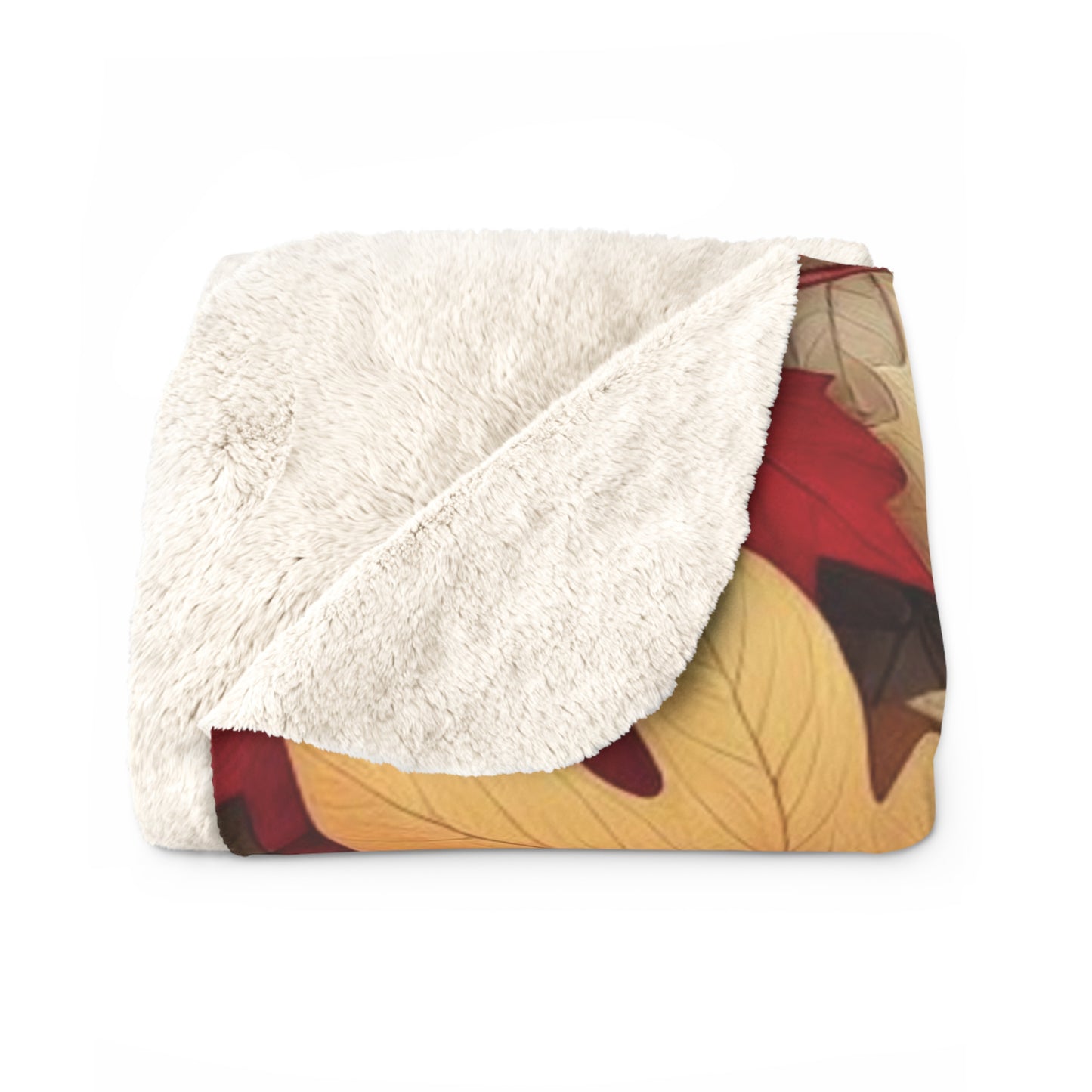 Autumn Leaves Sherpa Fleece Blanket