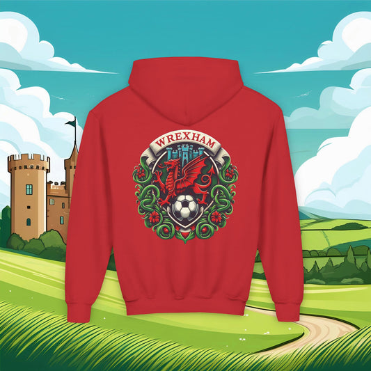Wrexham Crest Dragon Youth Hoodie