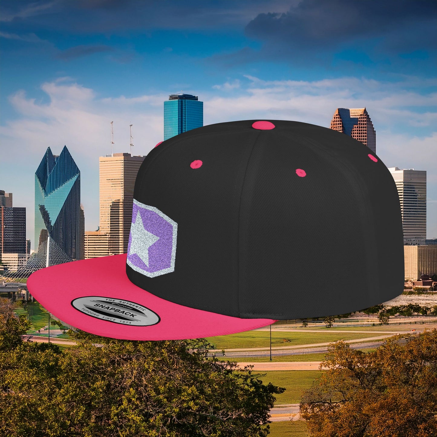 Dallas D Flat Bill Snapback with Star