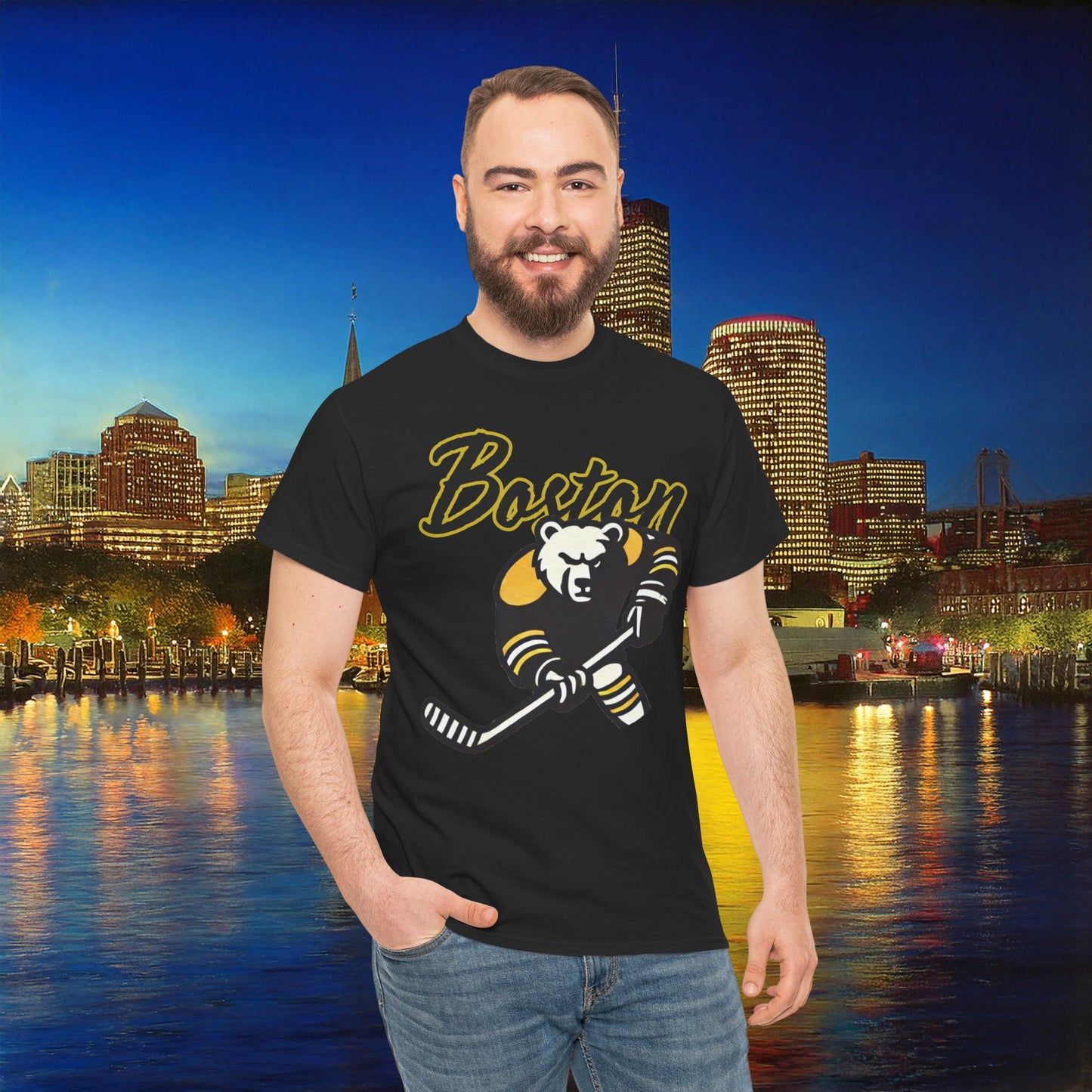 Boston Hockey Bear Tee