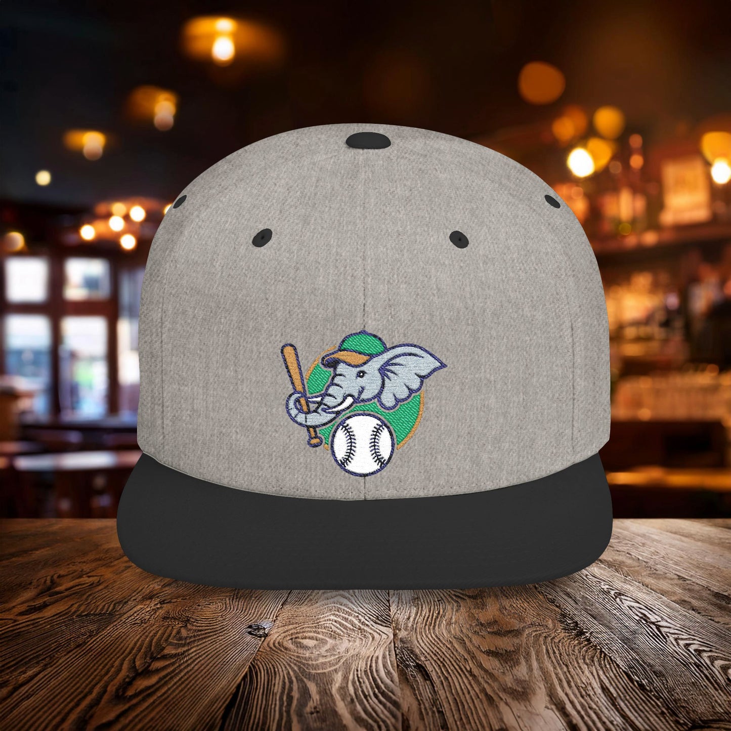 A's Elephant Flat Bill Snapback