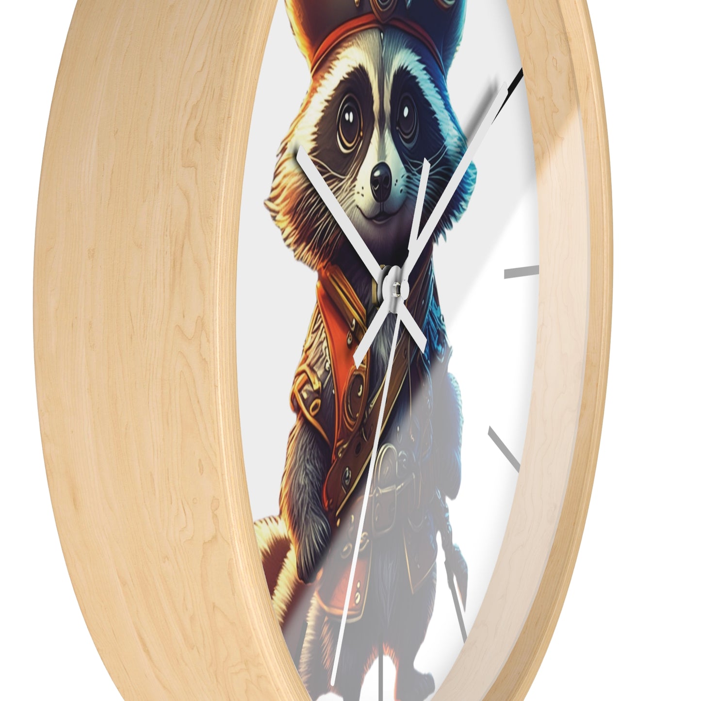 Raccoon Pirate Wall Clock