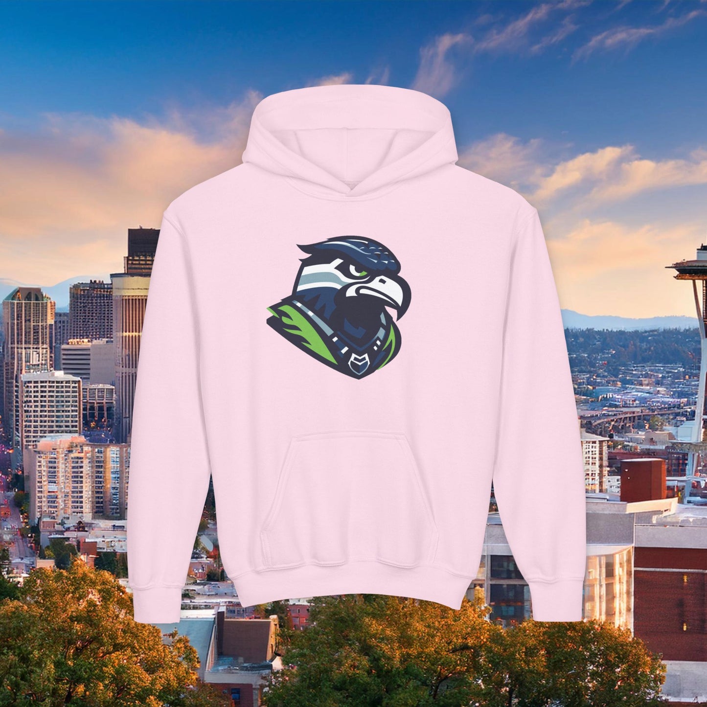 Seattle Football Crest Youth Hoodie
