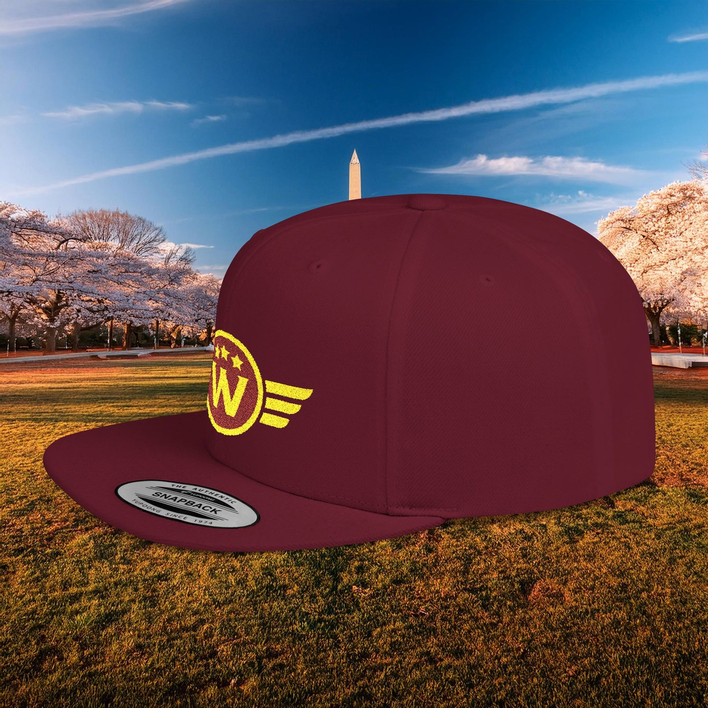 Washington DC Football Logo Flat Bill Snapback