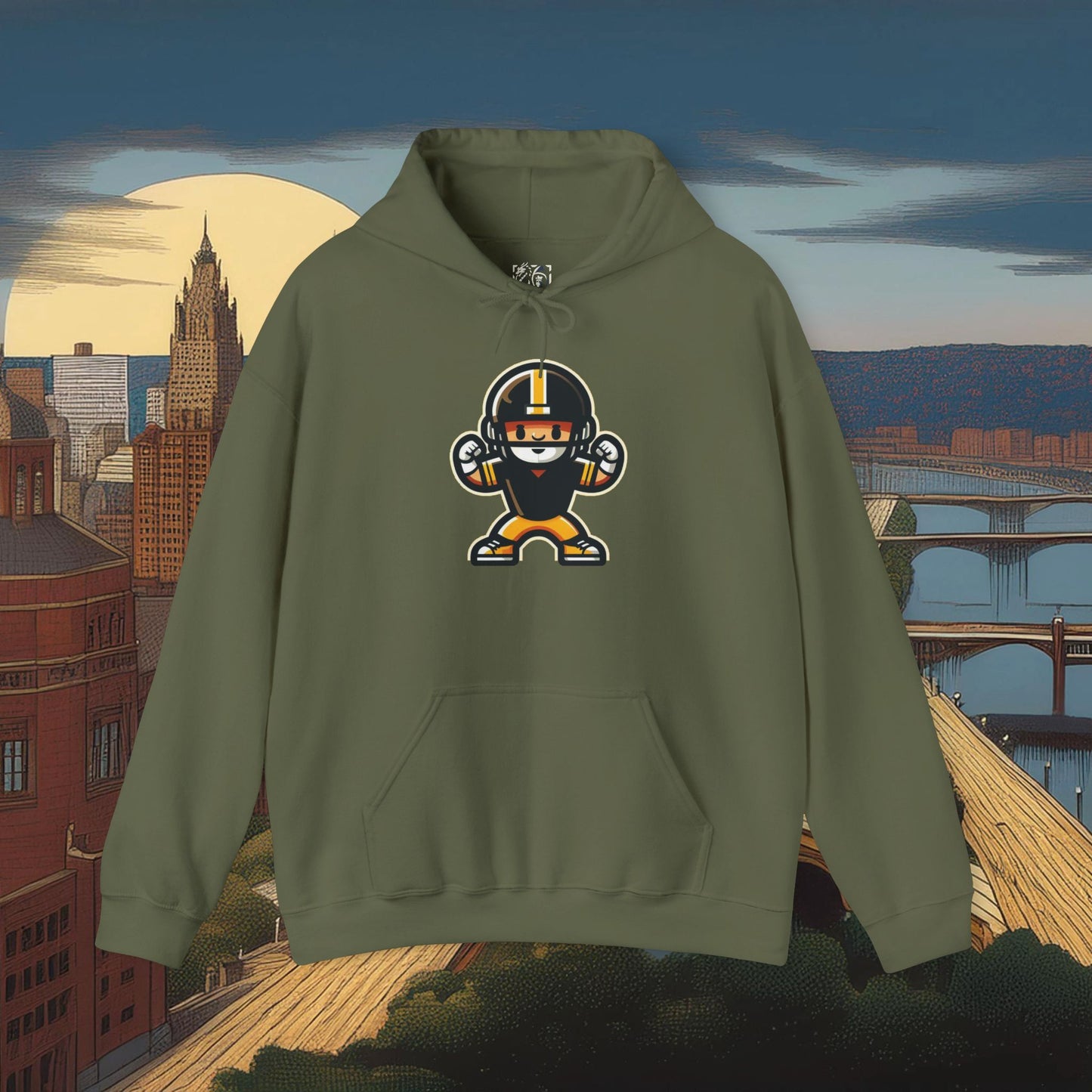 Mini Pittsburgh Football Player Hoodie