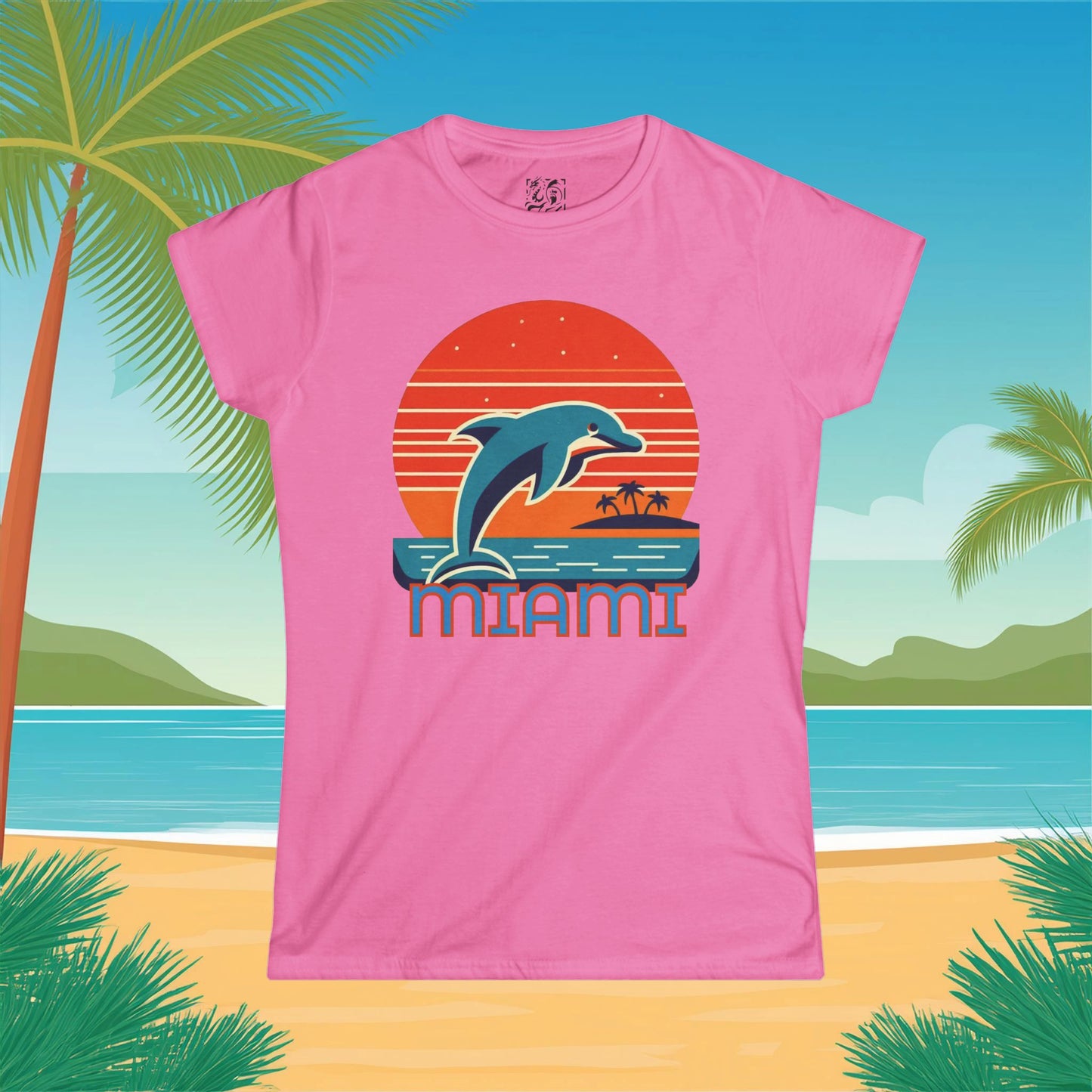 Miami Football Design Women's Softstyle Tee